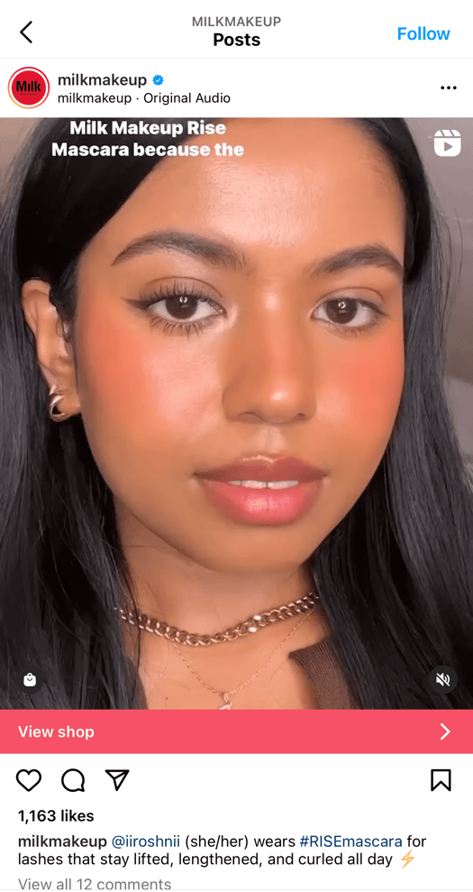 Milk Makeup working with micro-influencers